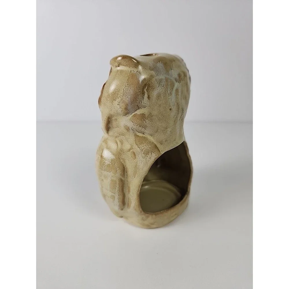 VTG Enesco Glazed Pottery Owl Tealight Candle Holder Centerpiece Table Decor - Picture 5 of 11